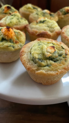 Mini Quiches - Spinach & Goat Cheese
